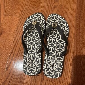 Tory Burch Geometric Black and White Sandals